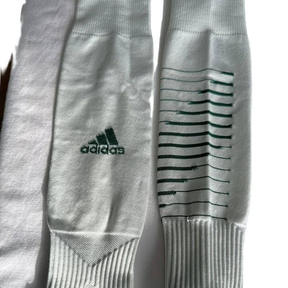 Soccer Socks Kids Small Adidas White and Green